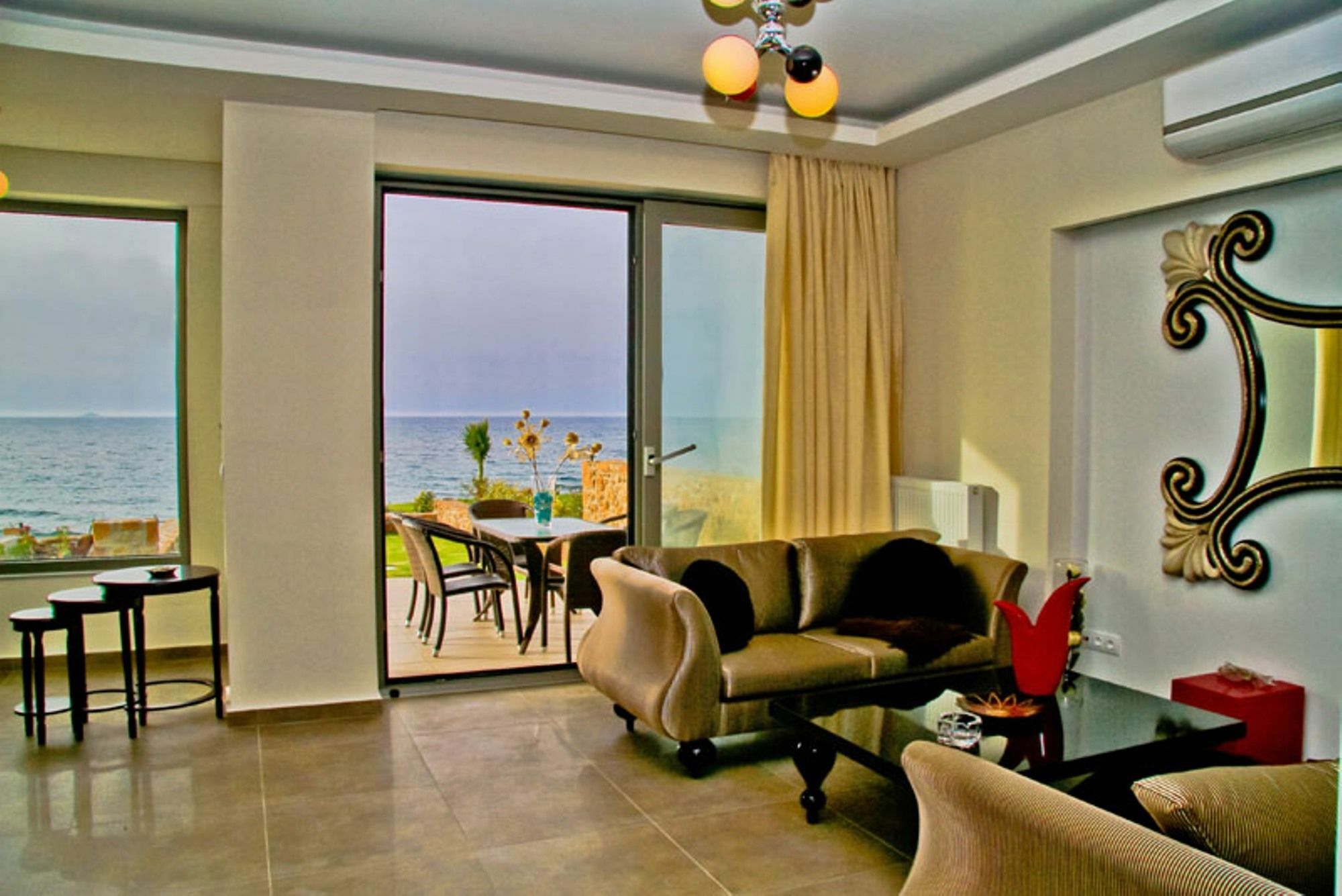 Sea View Beachfront Villa Peri Gouves Esterno foto